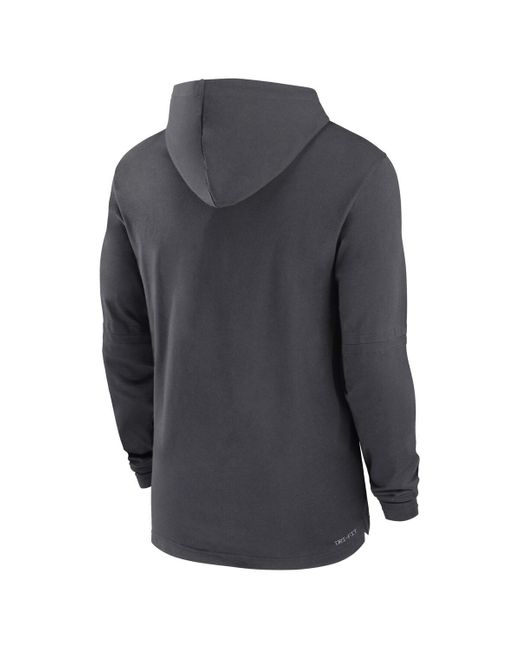 Nike Blue Ucla Bruins Sideline Hoodie Performance Long Sleeve T-shirt for men