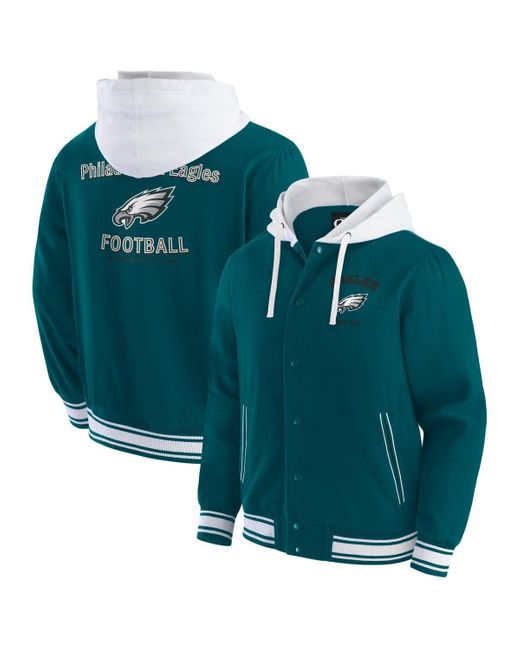 Fanatics Green Darius Rucker Collection By Midnight Philadelphia Eagles Full-snap Hoodie Jacket for men