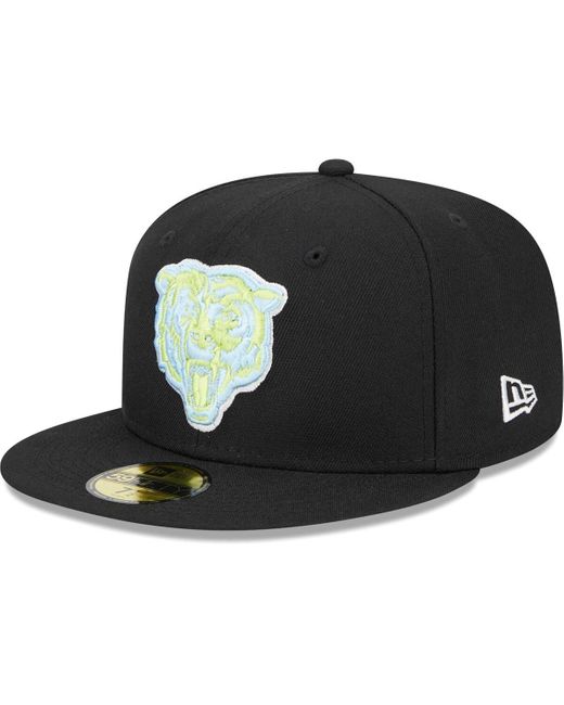 KTZ Black Chicago Bears Multi 59fifty Fitted Hat for men