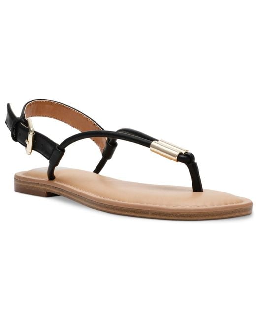DV by Dolce Vita Metallic Jache T-strap Flat Sandals