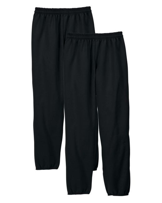 Hanes Black Ecosmart 32" Fleece Sweatpants for men