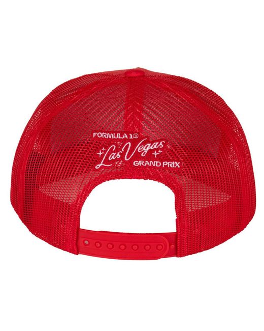 INSOMNIAC Red Formula 1 2024 Las Vegas Grand Prix Mesh Trucker Snapback Hat for men