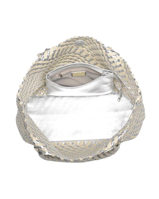 Moda Luxe White Solana Woven Tote