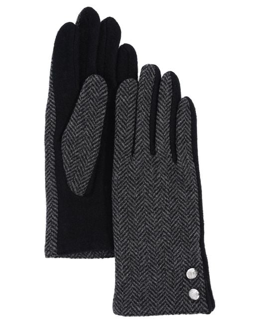 Ralph Lauren Black Two Button Pattern Top Gloves