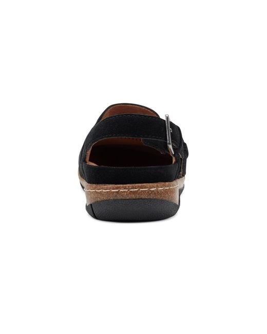 Earth Black Elmonte Slingback Clogs