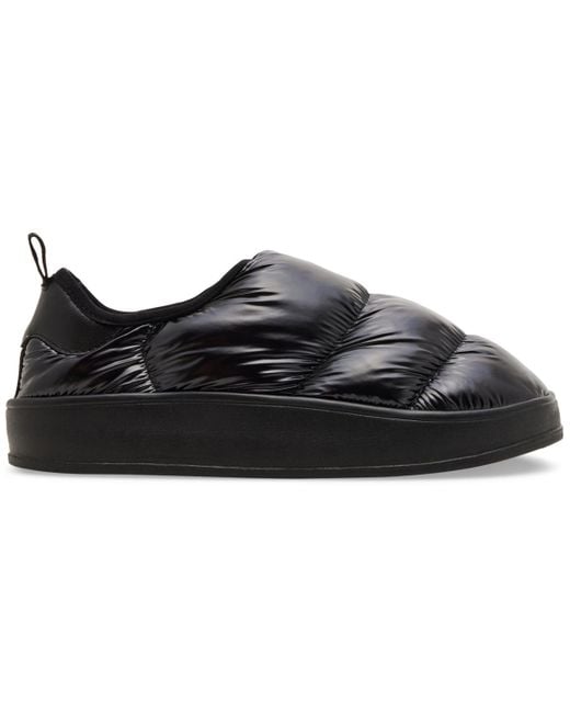 Madden Girl Black Comfy Slip-on Puffer Clogs