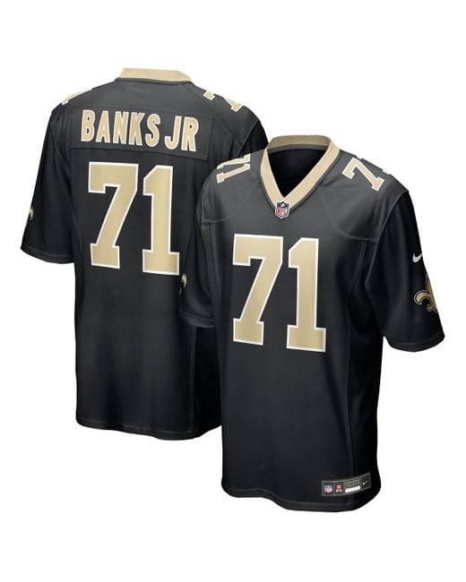 Nike Black Kelvin Banks Jr. New Orleans Saints 2025 Nfl Draft First Round Pick Game Jersey for men