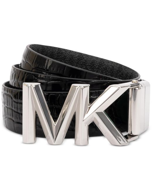 Michael Kors Red Michael Reversible Leather Belt