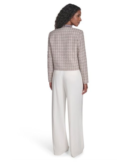 Calvin Klein Multicolor Tweed Open Front Jacket