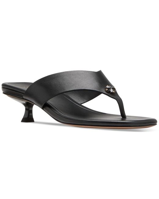 Kate Spade Black Spade Flower Kitten Heel Dress Sandals