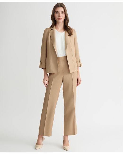 Kasper Natural Petite Notch Collar Jacket
