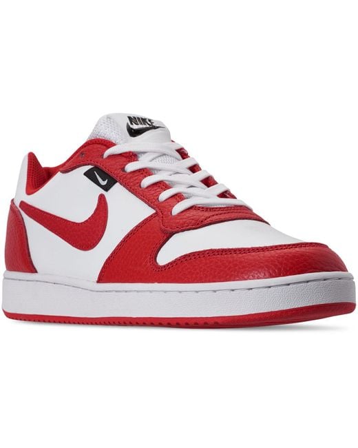 Nike Men's Ebernon Low Sneakers AQ1775, Stitched Leather Retro-Style Court  Shoes | eBay