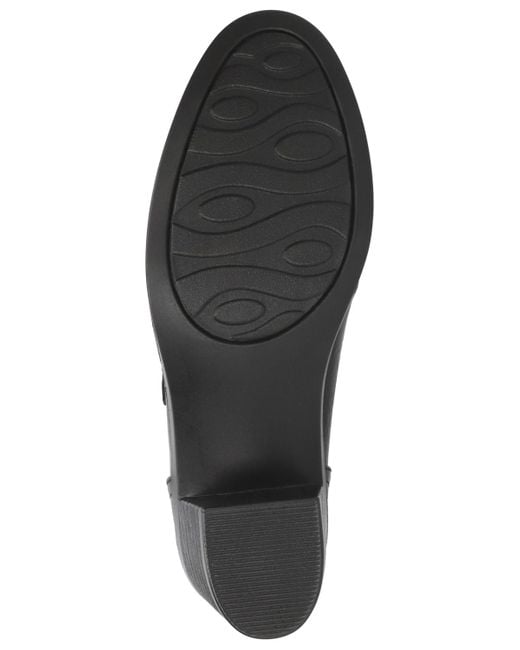 Easy Street Black Lavelle Comfort Block-heel Slip-on Shooties