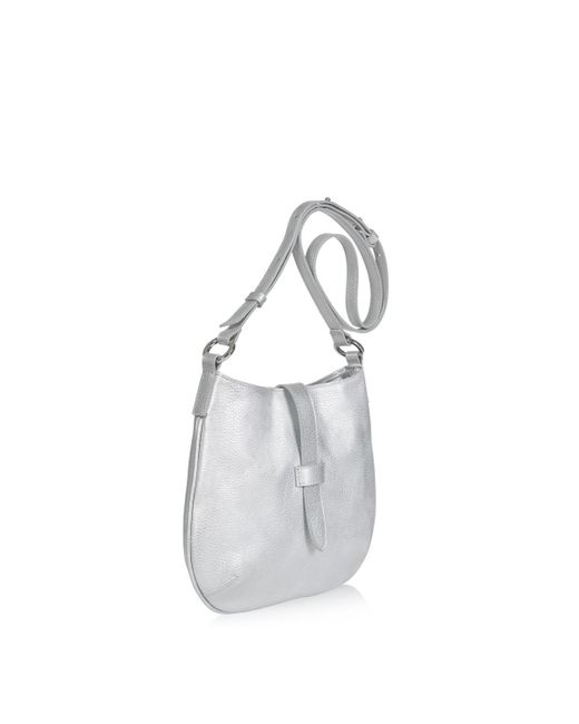 Joanna Maxham White Tulip Leather Crossbody Bag ()