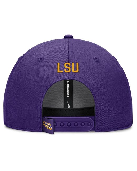 Nike Purple Lsu Tigers 2025 On-field Rise Performance Adjustable Hat for men