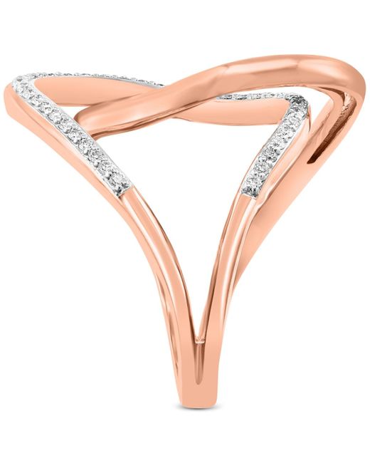 Effy White Effy Diamond Interlocking Loop Abstract Statement Ring (1/4 Ct. T.w.