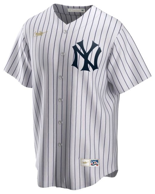 White Nike MLB New York Mets Cooperstown Jersey