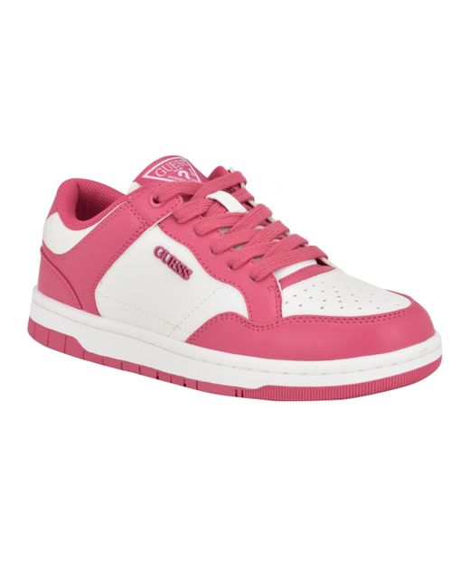 Guess Pink Rubinn Lace-up Logo Detail Sneakers