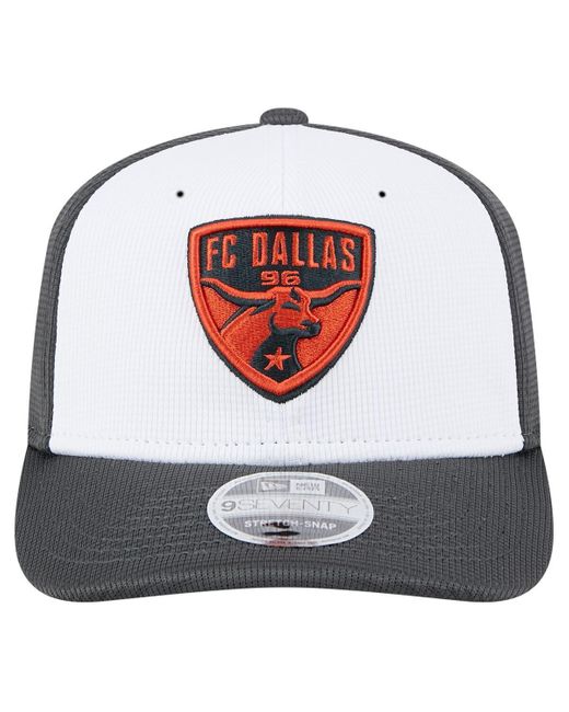 KTZ White/gray Fc Dallas 2025 Jersey Hook 9seventy Stretch-snap Hat for men