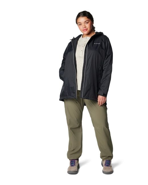 Columbia Black Plus Size Switchback Lined Long Zipper Jacket