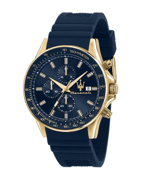 Maserati Blue Chronograph Silicone Watch for men