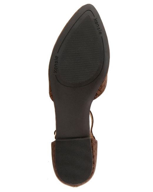 Kensie Brown Gabrielle T-strap Flat