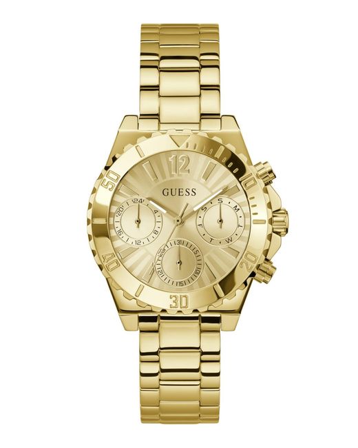 Guess Metallic Gold-tone Multi-function Watch