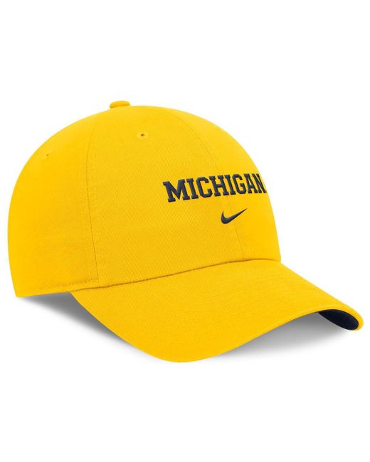 Nike Yellow Michigan Wolverines Club Adjustable Hat for men
