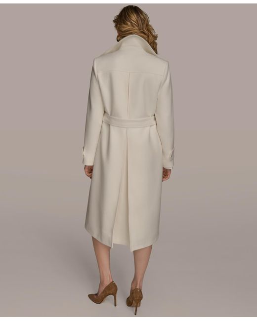 Donna Karan Brown Belted Notched-collar Trench Coat