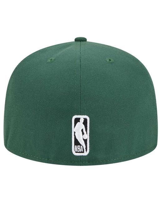 KTZ Green Milwaukee Bucks Sport Night Script Sided 59fifty Fitted Hat for men