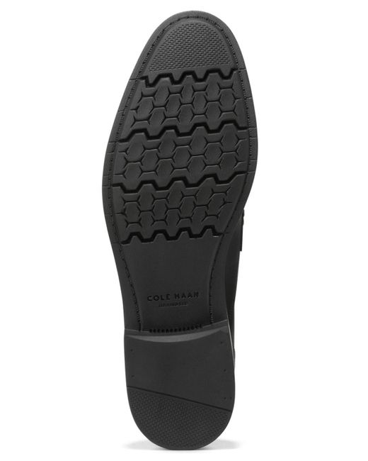 Cole Haan Black Newmark Grand Penny Round Toe Loafers for men