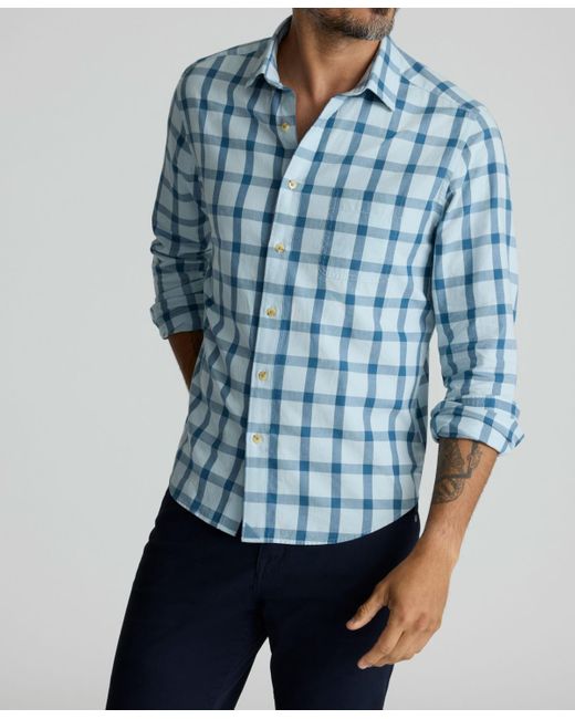 UNTUCKit Men's Blue Slim Fit Wrinkle-free Kaiser Button Up Shirt