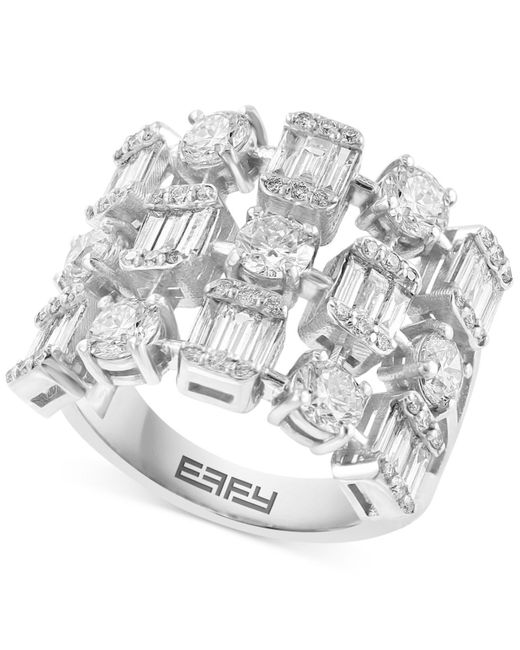 Effy Effy® Diamond Round & Baguette Multirow Ring (2-7/8 Ct. T.w.) In ...