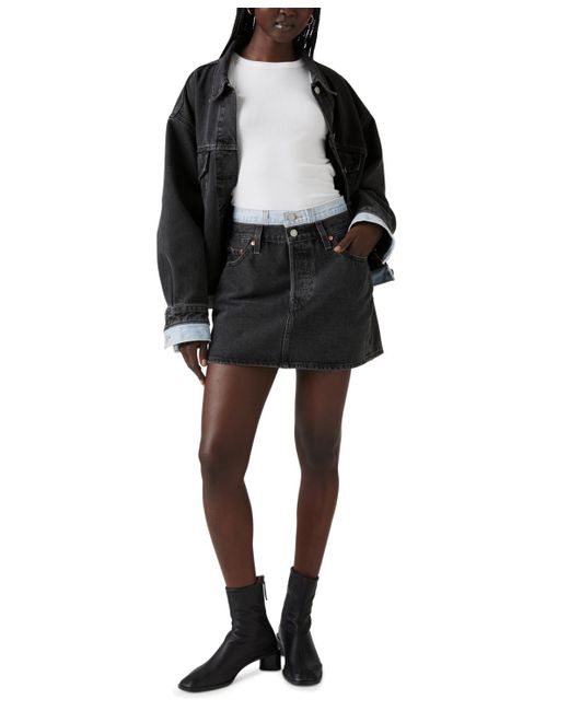 Levi's Women's Black Icon Double Denim Skirt