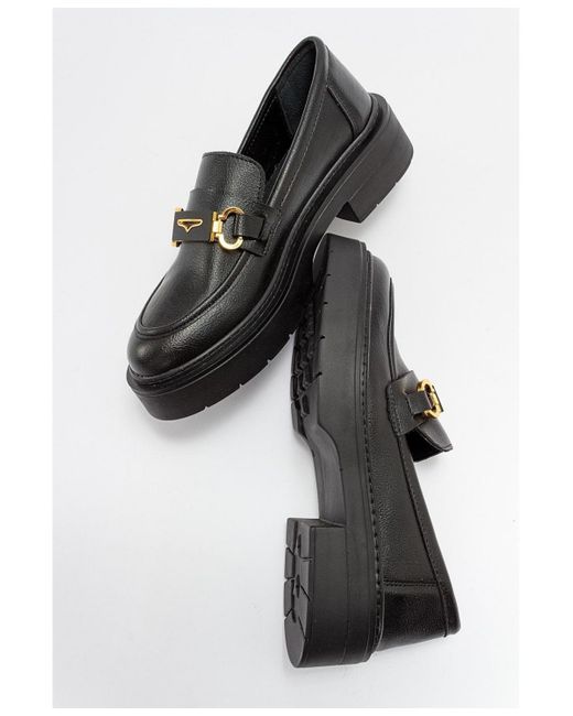 Prologue Shoes Black Simone Platform Bit Loafer