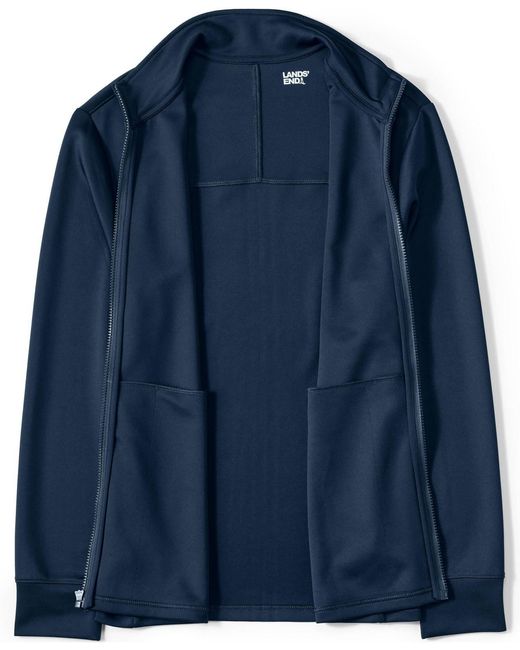 Lands' End Blue Active Performance Full Zip Jacket for men