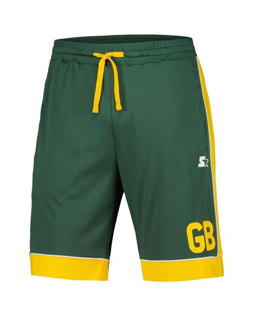 Starter Green/gold Green Bay Packers Vintage Fan Favorite Shorts for men