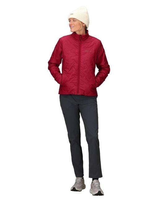 Marmot Red Monoquilt Elastic-bound Cuff Jacket