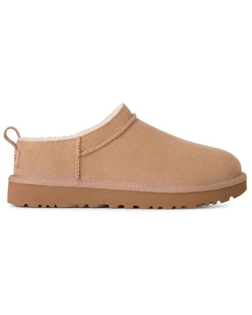 Ugg Brown Classic Micro Pull Tab Booties