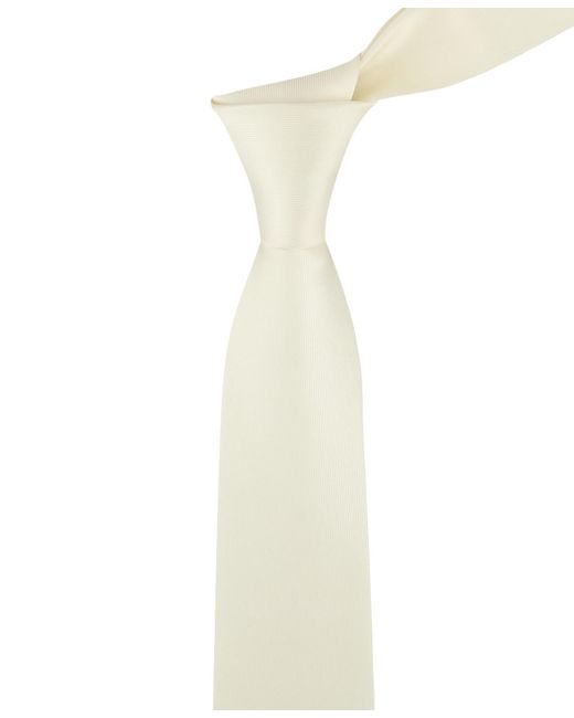 Calvin Klein White Unison Solid Tie for men