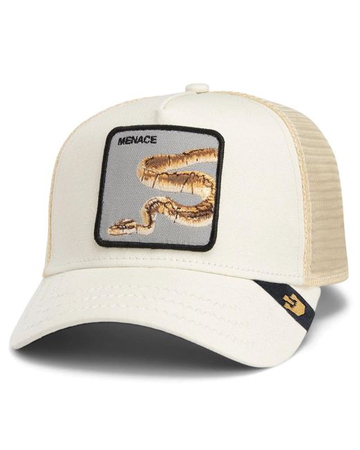 Goorin Bros White Deadly Companion Adjustable Canvas Trucker Hat for men