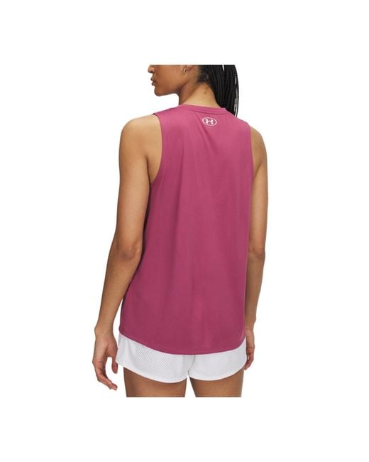 Under Armour Red Ua Tech Crewneck Tank Top