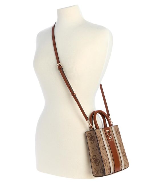 Guess Brown Erenia Mini Tote Bag