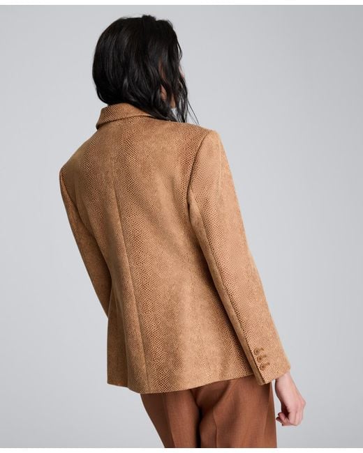 Kenneth Cole Brown Notch Collar Blazer