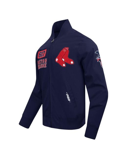 Pro Standard Blue Boston Red Sox Area Code Twill Full-zip Jacket for men