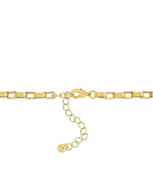 And Now This Metallic Thick Rectangular Link Chain Necklace