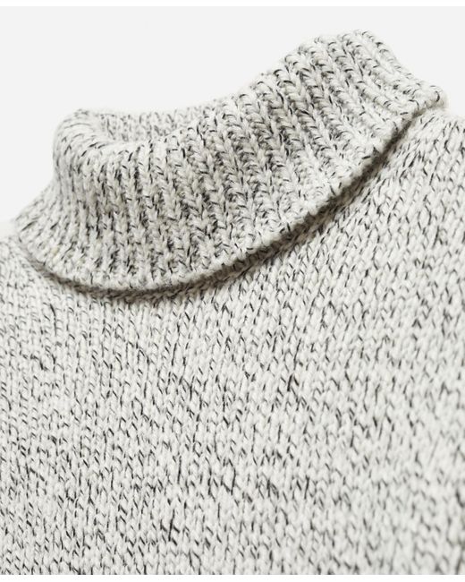 Mango Gray Wool Turtleneck Sweater for men