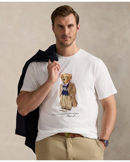 Polo Ralph Lauren Men's Natural Big Tall Polo Bear Jersey T-shirt