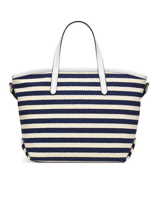Radley Blue Cromer Way Stripe Medium Ziptop Grab Bag