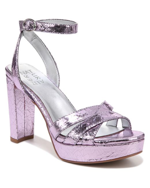 Naturalizer Mallory Metallic Leather Strappy Ankle Strap Platform Dress Sandals | Dillard's